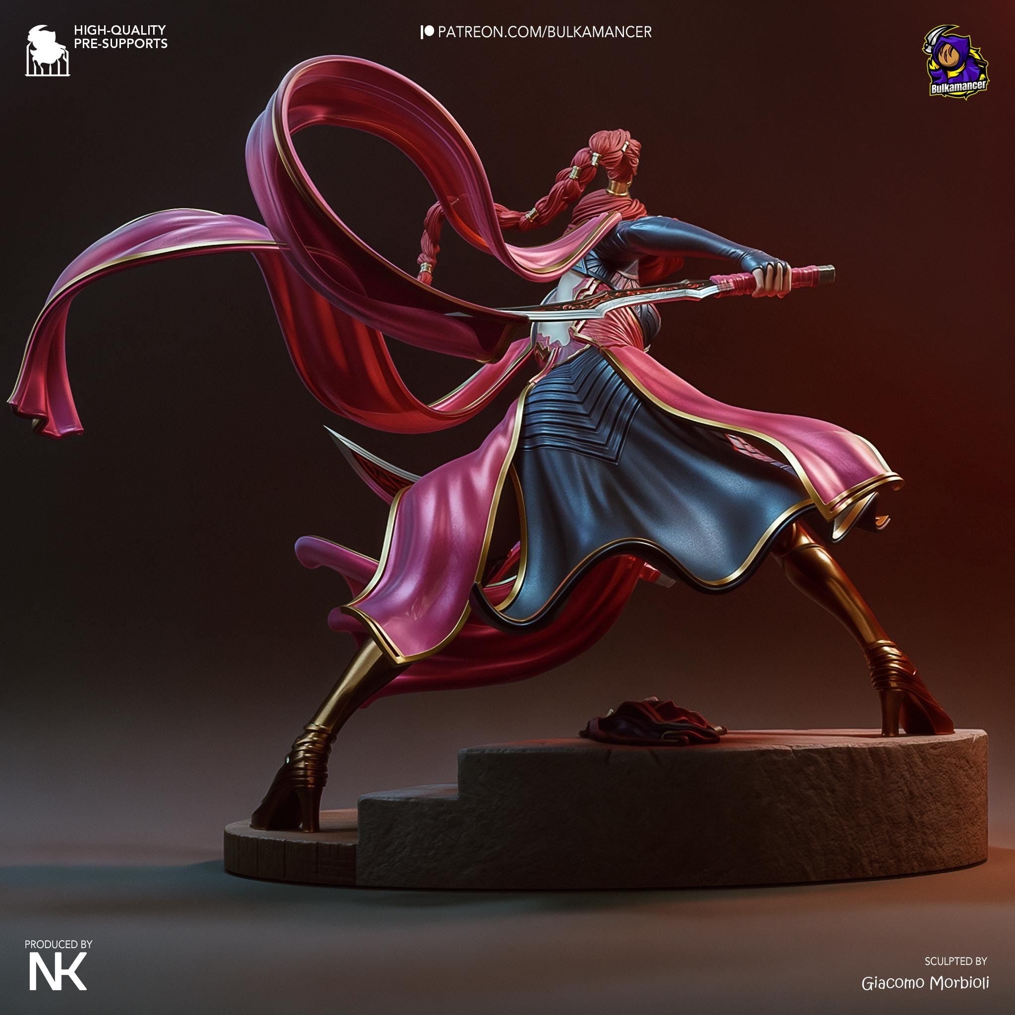Handmade Katarina 3D Resin Statue: LoL Limited Edition
