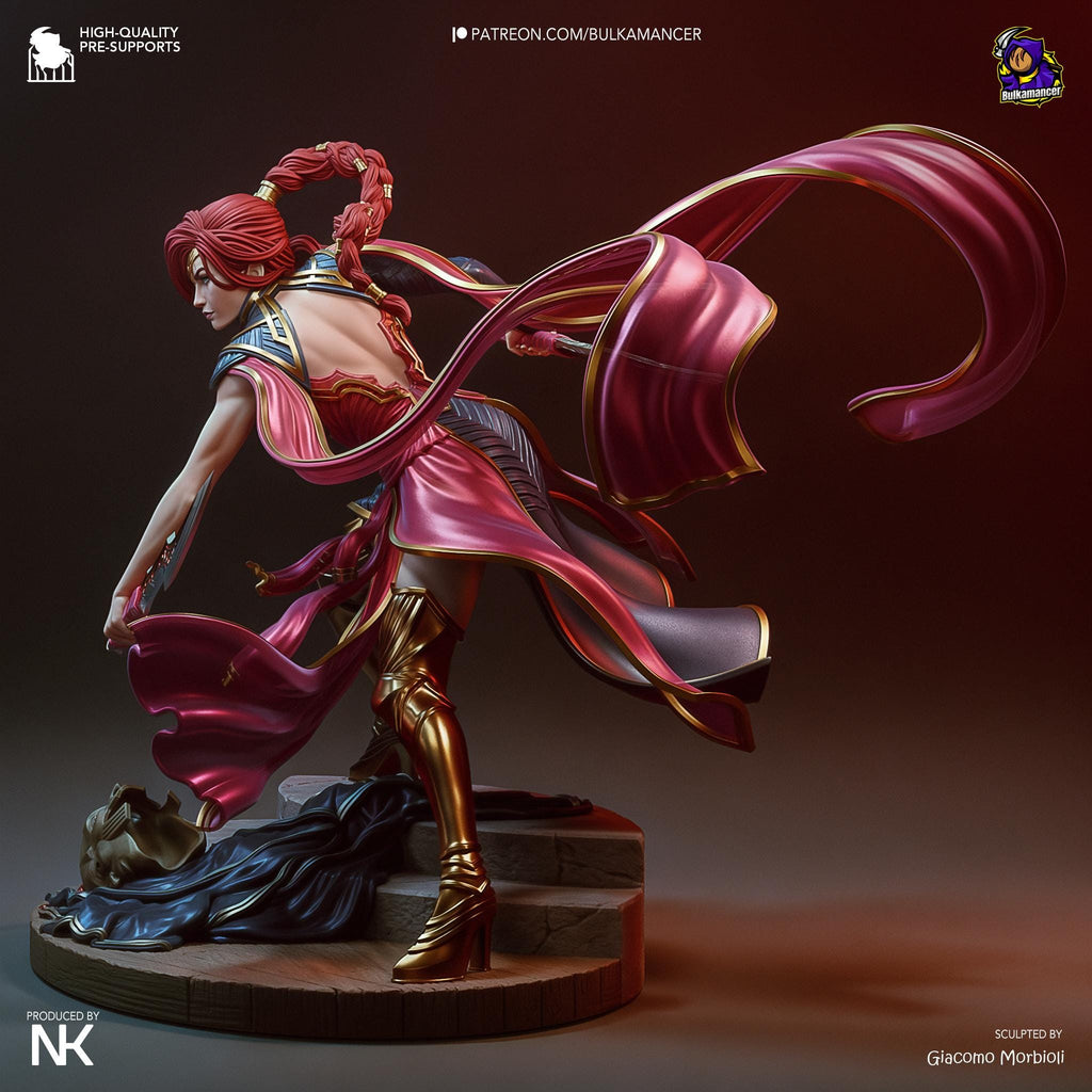 Handmade Katarina 3D Resin Statue: LoL Limited Edition