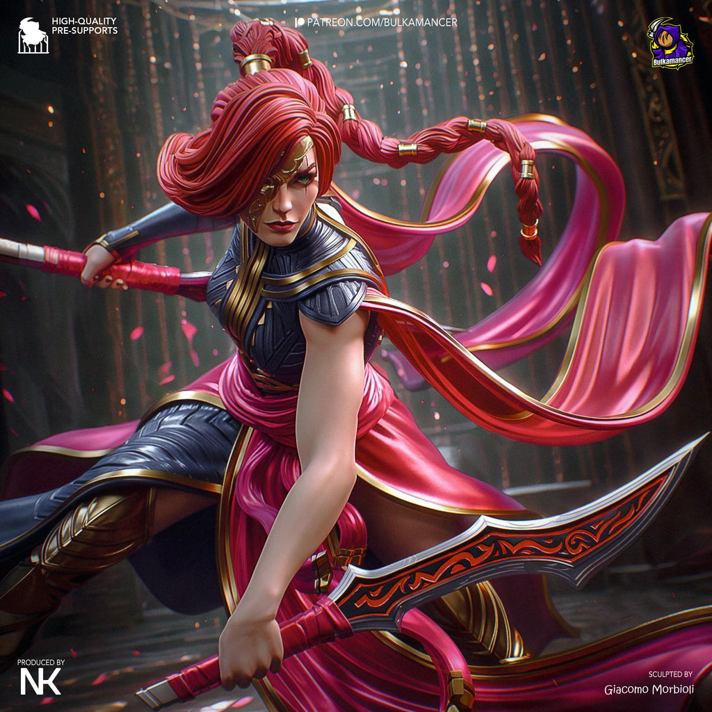 Handmade Katarina 3D Resin Statue: LoL Limited Edition