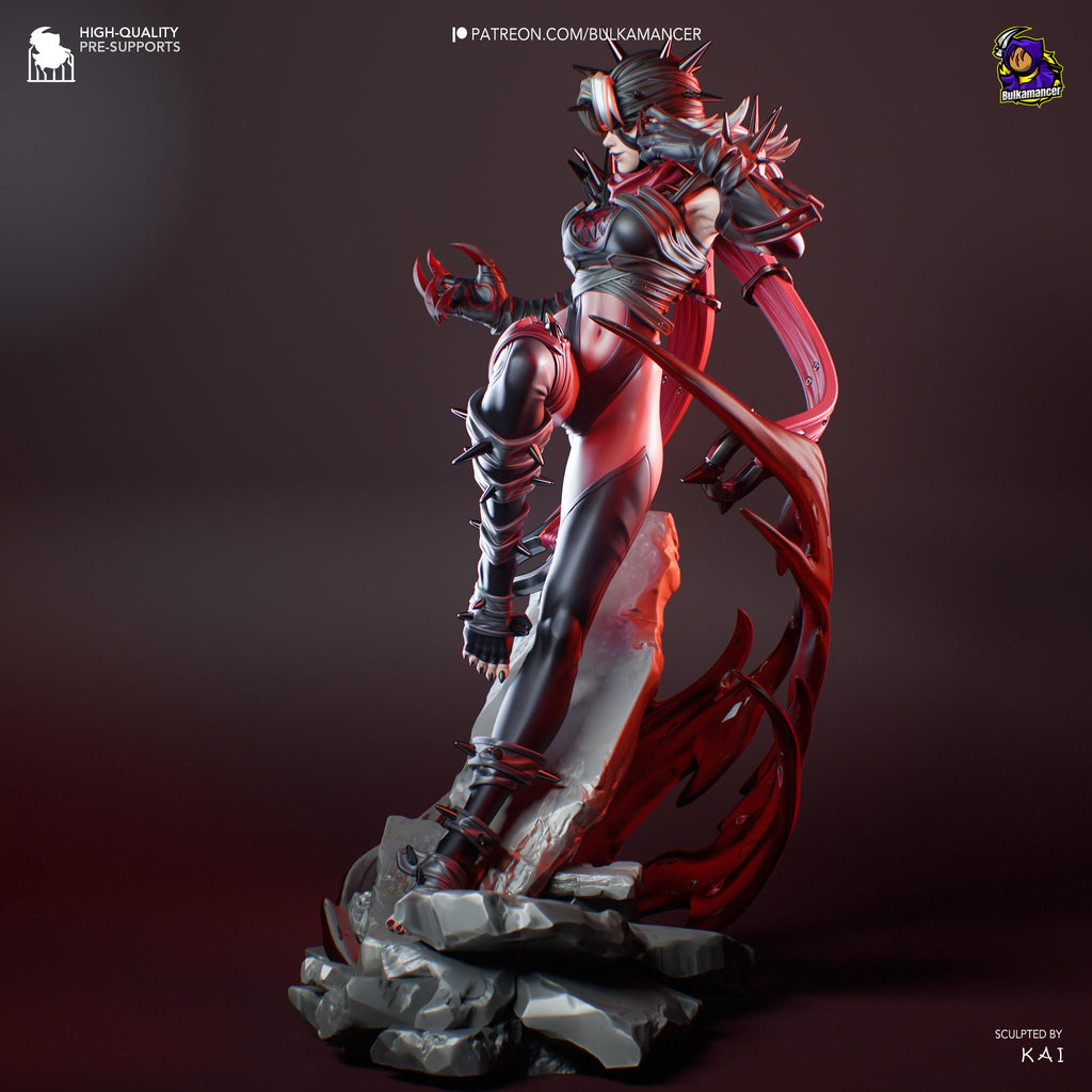 Hand-Painted Malice Resin Statue: 3D Printed Fantasy Figure