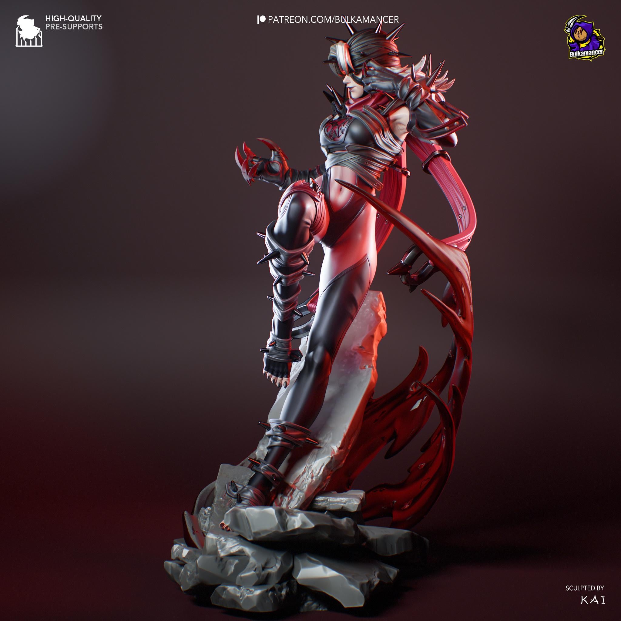 Hand-Painted Malice Resin Statue: 3D Printed Fantasy Figure