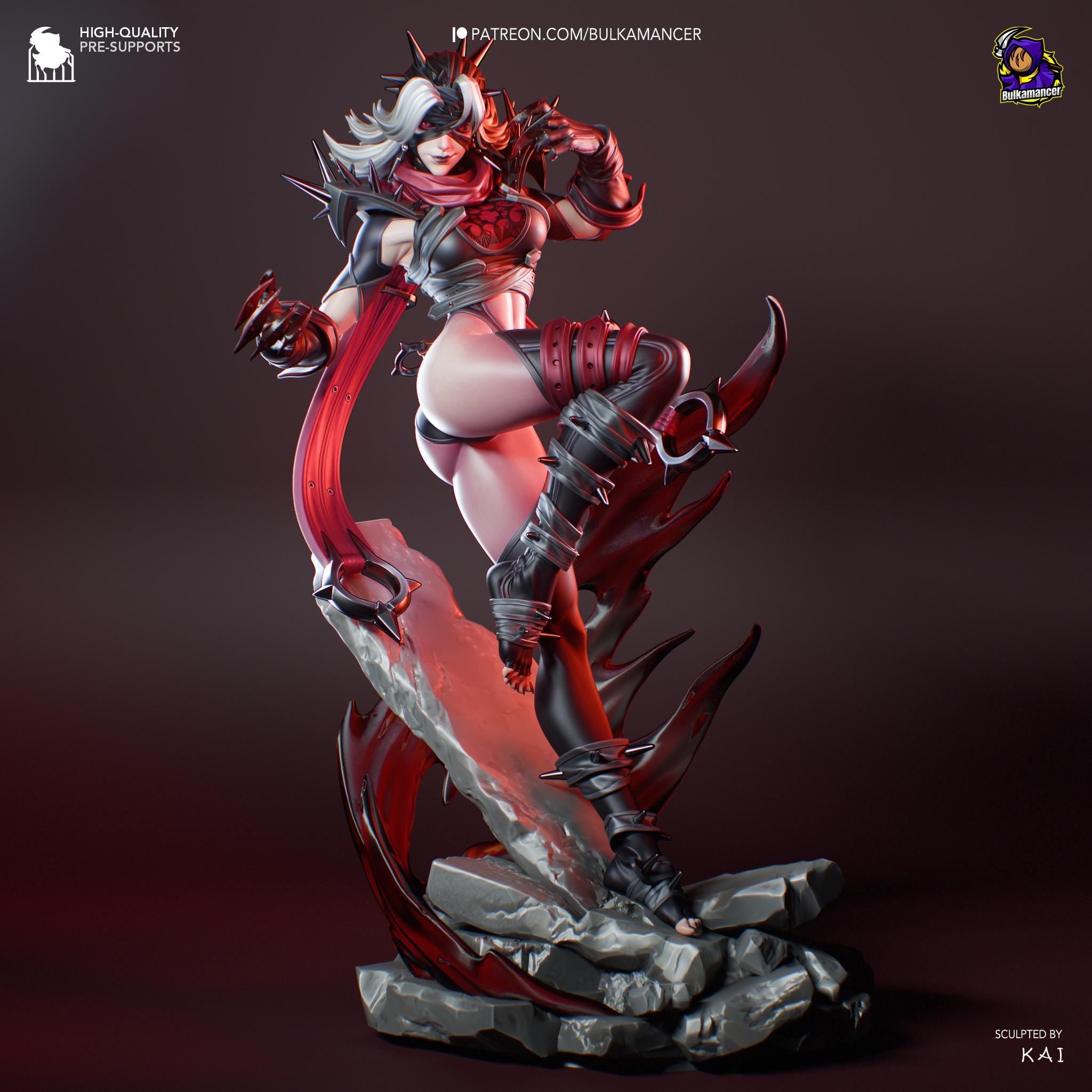 Hand-Painted Malice Resin Statue: 3D Printed Fantasy Figure