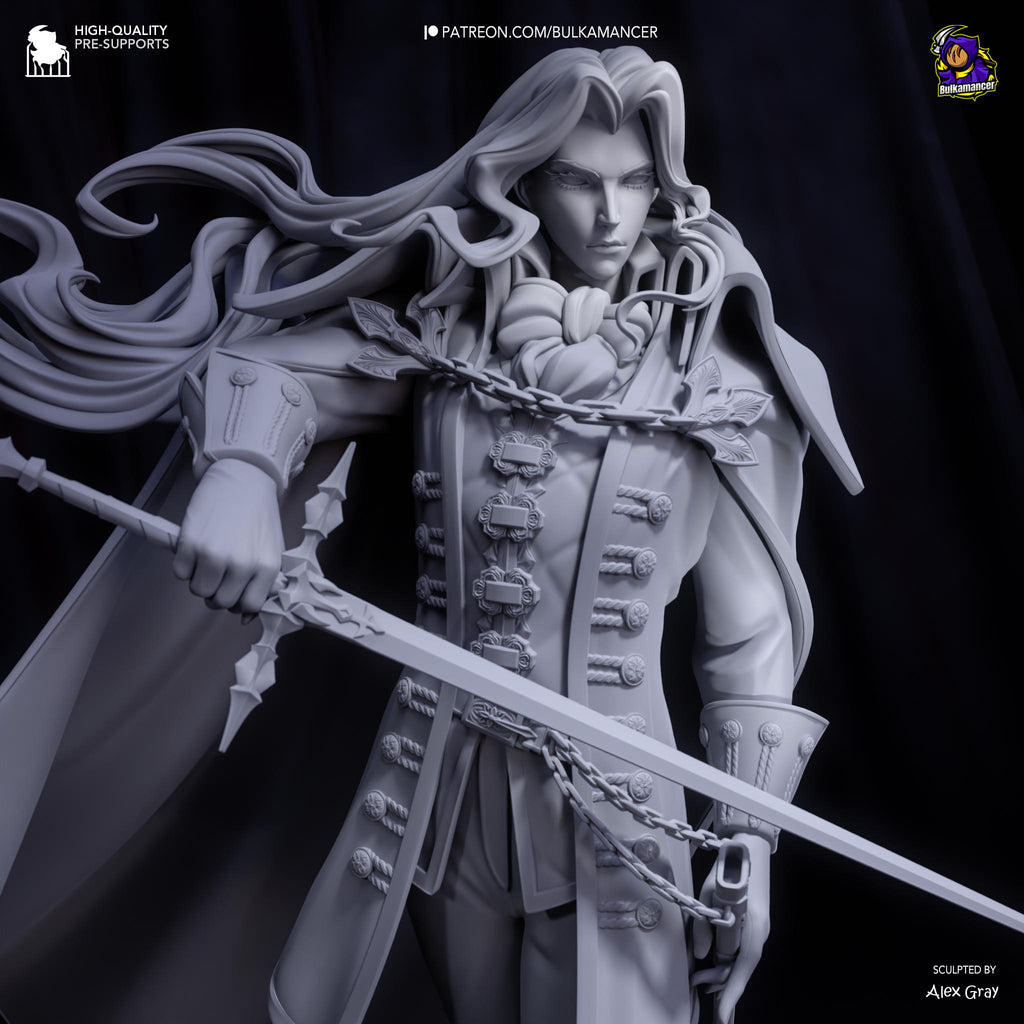 Alucard Fan Art Figure  Castlevan Inspired Anime Resin Statue | 3D Printed Hand Painted Collectible