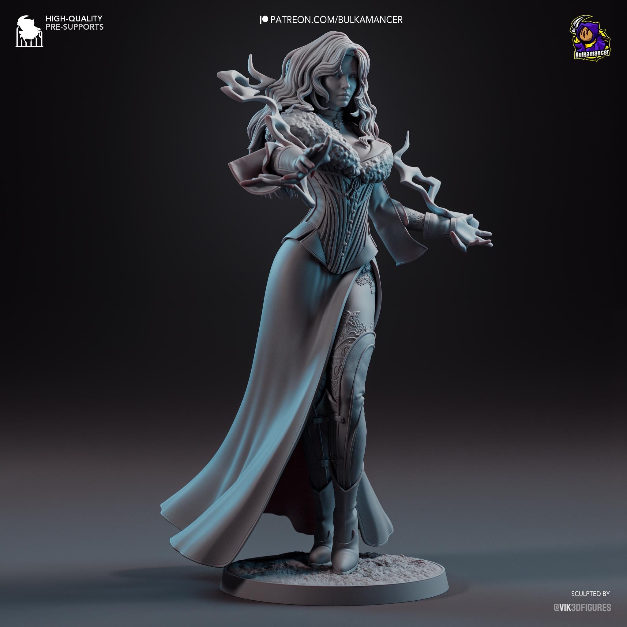 Yennefer Figure  Witcher 3 Inspired Resin Statue | 3D Printed Hand Painted Fantasy Game Collectible