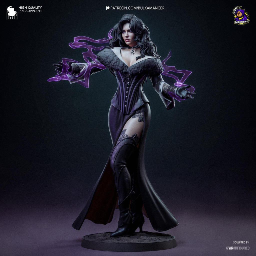Yennefer Figure  Witcher 3 Inspired Resin Statue | 3D Printed Hand Painted Fantasy Game Collectible