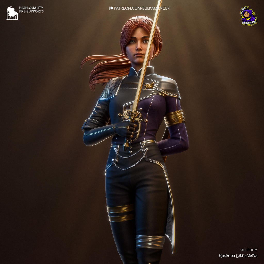 Hand-Painted Maelle Statue: Inspired of Clair Obscur Expedition 33 Resin RPG Figure