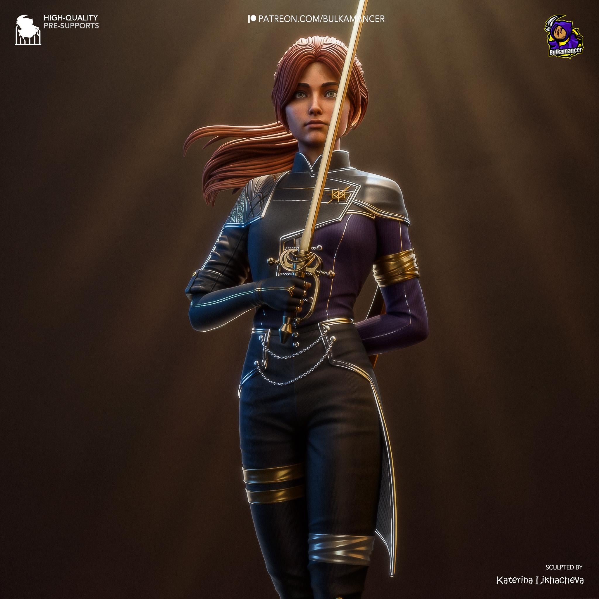 Hand-Painted Maelle Statue: Inspired of Clair Obscur Expedition 33 Resin RPG Figure