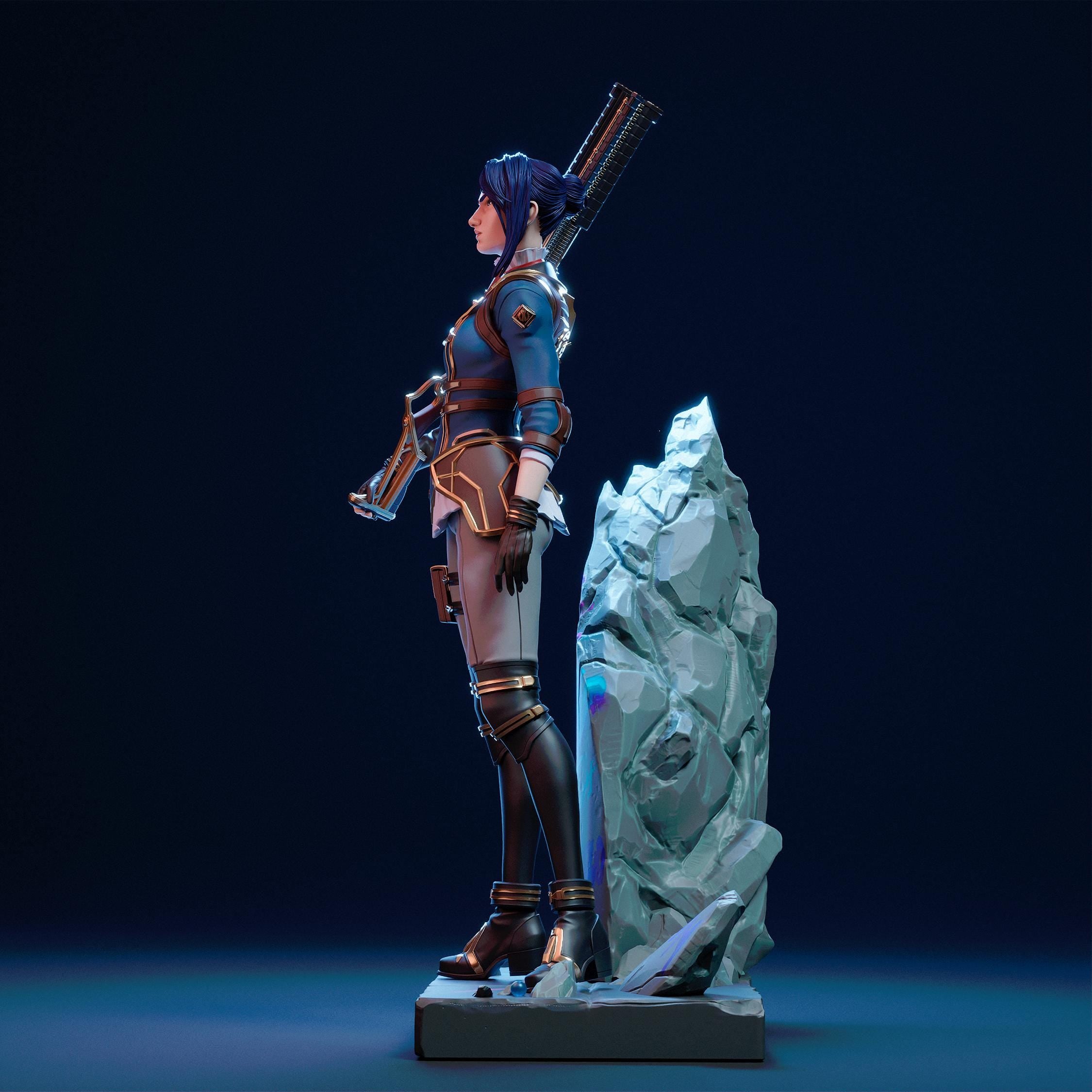 Handmade Caitlyn 3D Resin Figure: LoL Collectible