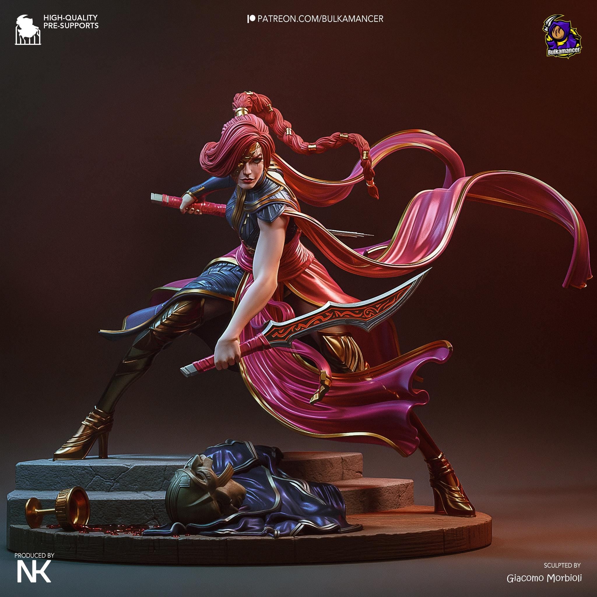 Handmade Katarina 3D Resin Statue: LoL Limited Edition