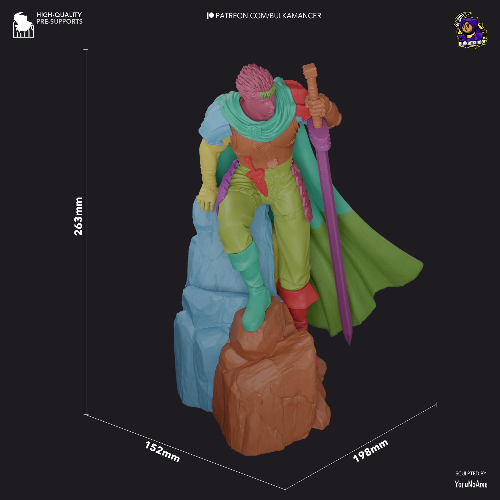 Guts Berserk Figure  Hand-Painted 16K Resin Statue | Black Swordsman Collectible | Multiple Scales