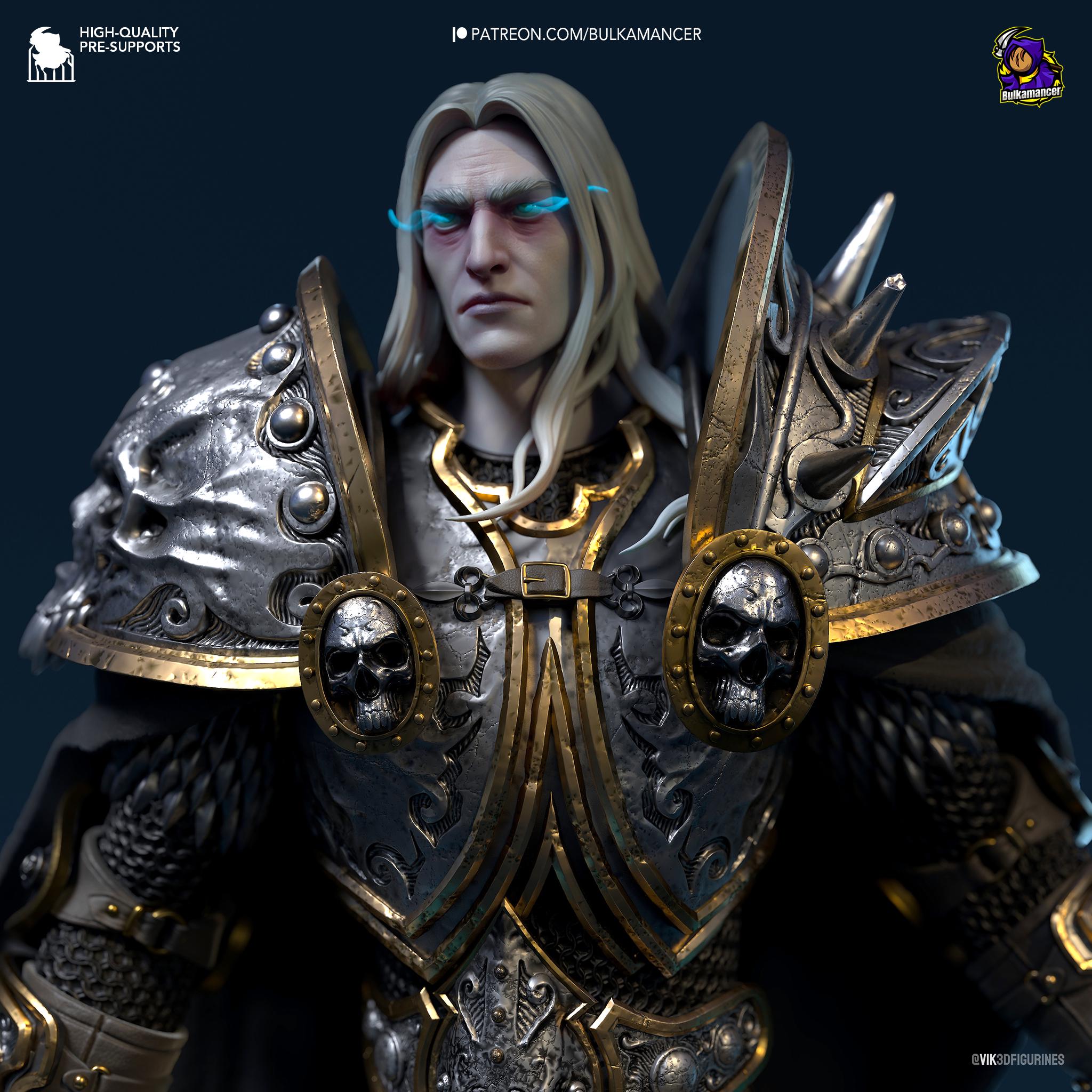 Arthas Menethil Statue: Hand-Painted Warcraft Fan Art - Limited Edition 1/4 Scale