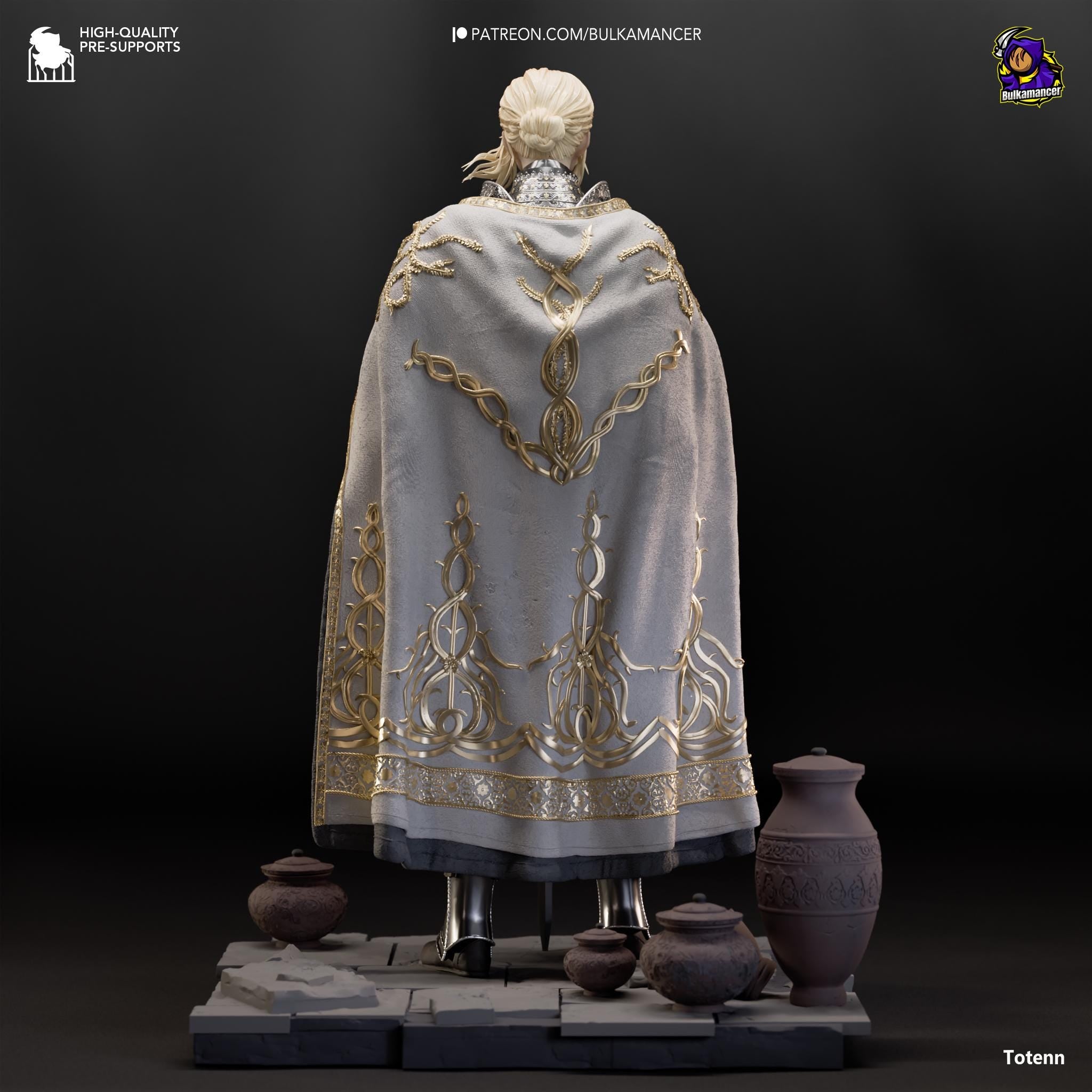 Needle Knight Leda Statue: Hand-Painted Elden Ring Resin Collectible - 1/4 Scale