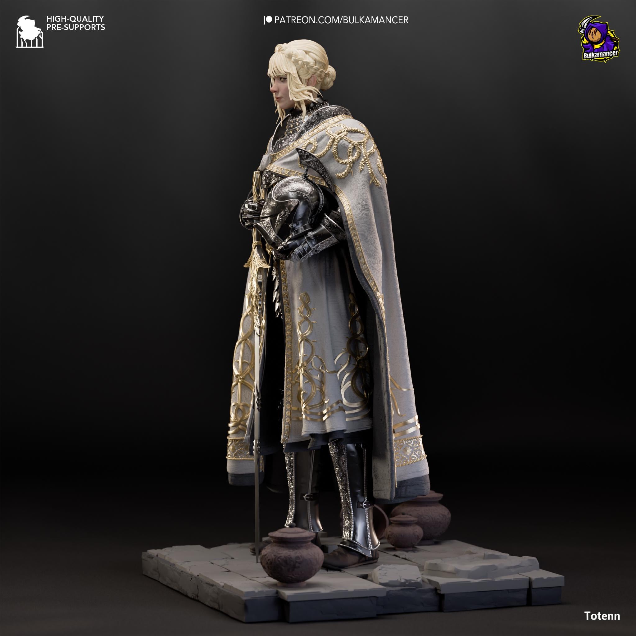 Needle Knight Leda Statue: Hand-Painted Elden Ring Resin Collectible - 1/4 Scale