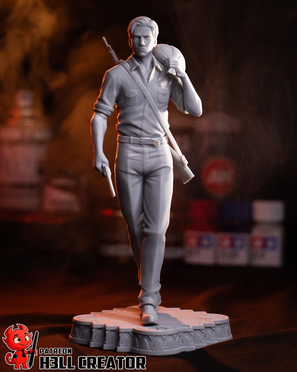 Enzo Favara: Inspired Mafia Statue, Hand-Painted Resin Figure, Gamer Room Decor