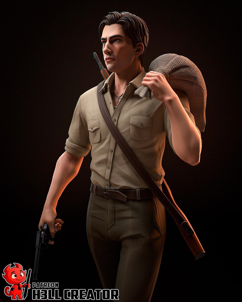 Enzo Favara: Inspired Mafia Statue, Hand-Painted Resin Figure, Gamer Room Decor