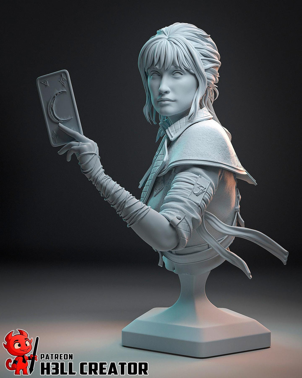 Hand-Painted Sciel Resin Statue: Dark Fantasy Collectible Figure