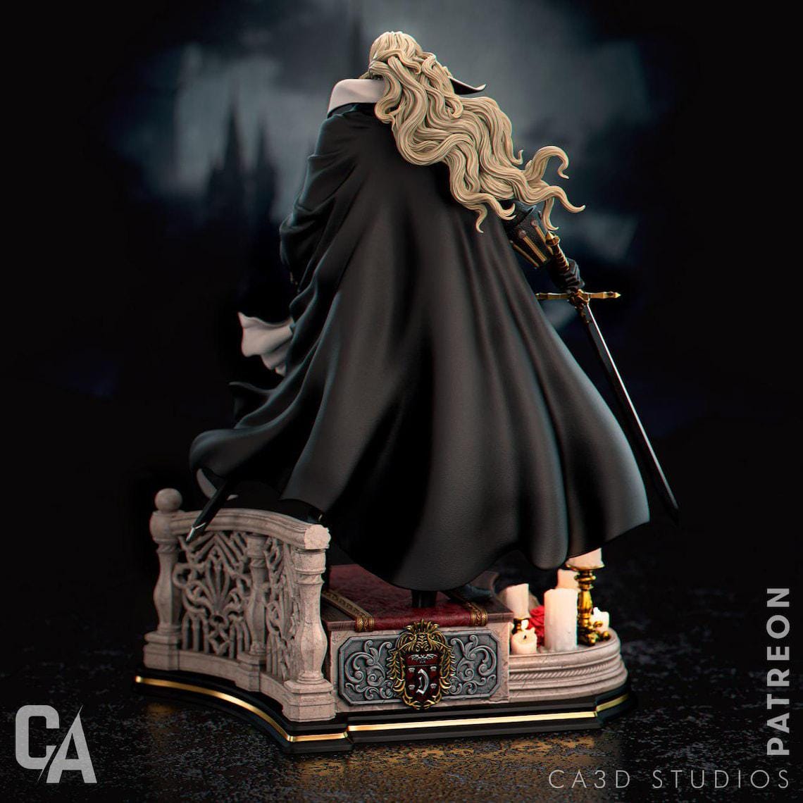 Alucard Fan Art Figure  Castlevan Inspired Anime Resin Statue | 3D Printed Hand Painted Collectible