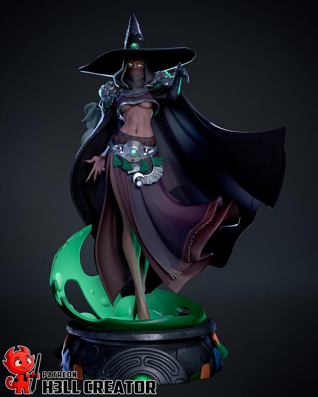 Hecate Statue: Hand-Painted Resin Goddess of Witchcraft - Hades 2 Inspired