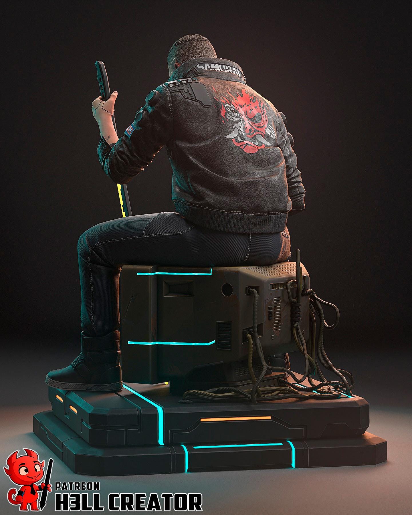 Cyberpunk 2077 Male V Resin Statue: Hand-Painted or Unpainted Kit