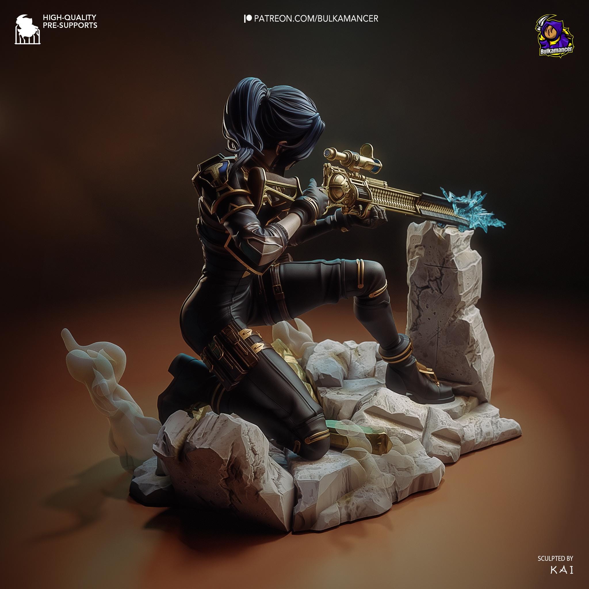 Hand-Painted Caitlyn Kiramman Statue: LoL Collectible Figurine