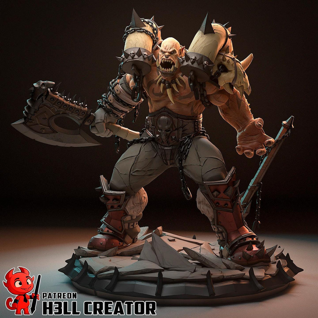 Garrosh Statue / WoW Fan-Made Figure / Painted or Unpainted Collectible Resin Model