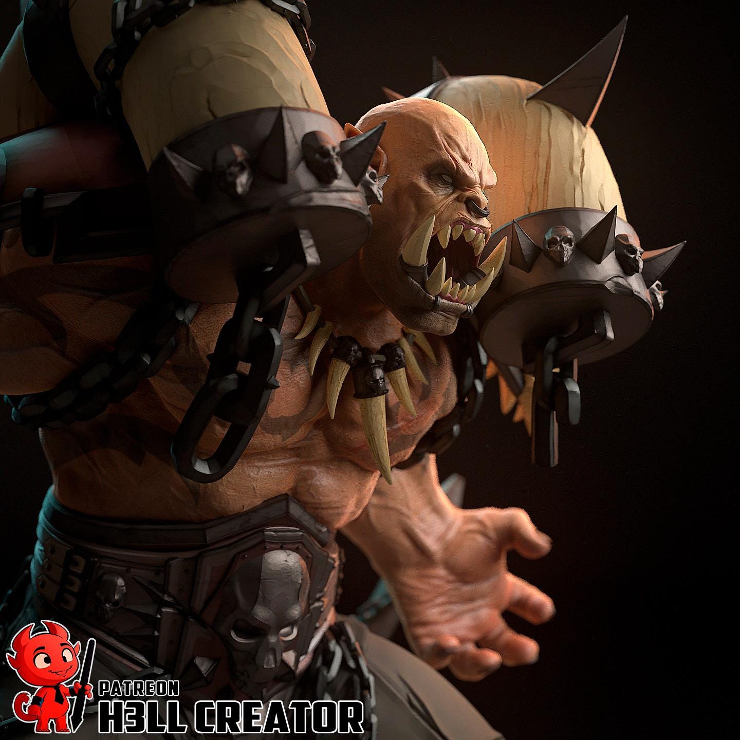 Garrosh Statue / WoW Fan-Made Figure / Painted or Unpainted Collectible Resin Model