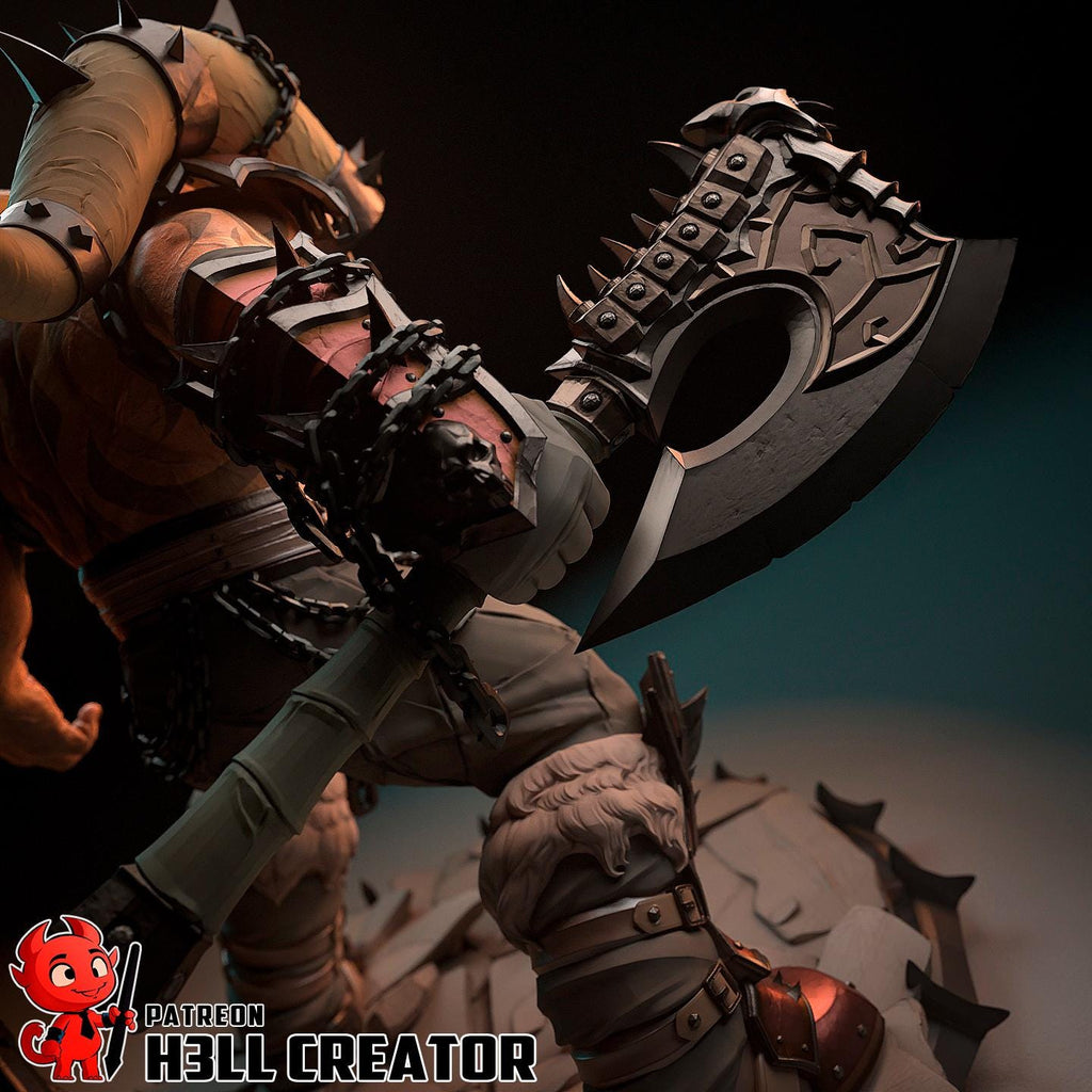 Garrosh Statue / WoW Fan-Made Figure / Painted or Unpainted Collectible Resin Model