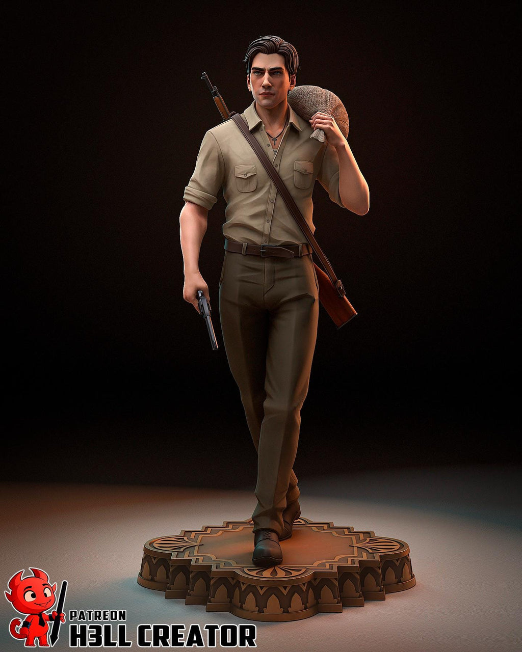Enzo Favara: Inspired Mafia Statue, Hand-Painted Resin Figure, Gamer Room Decor