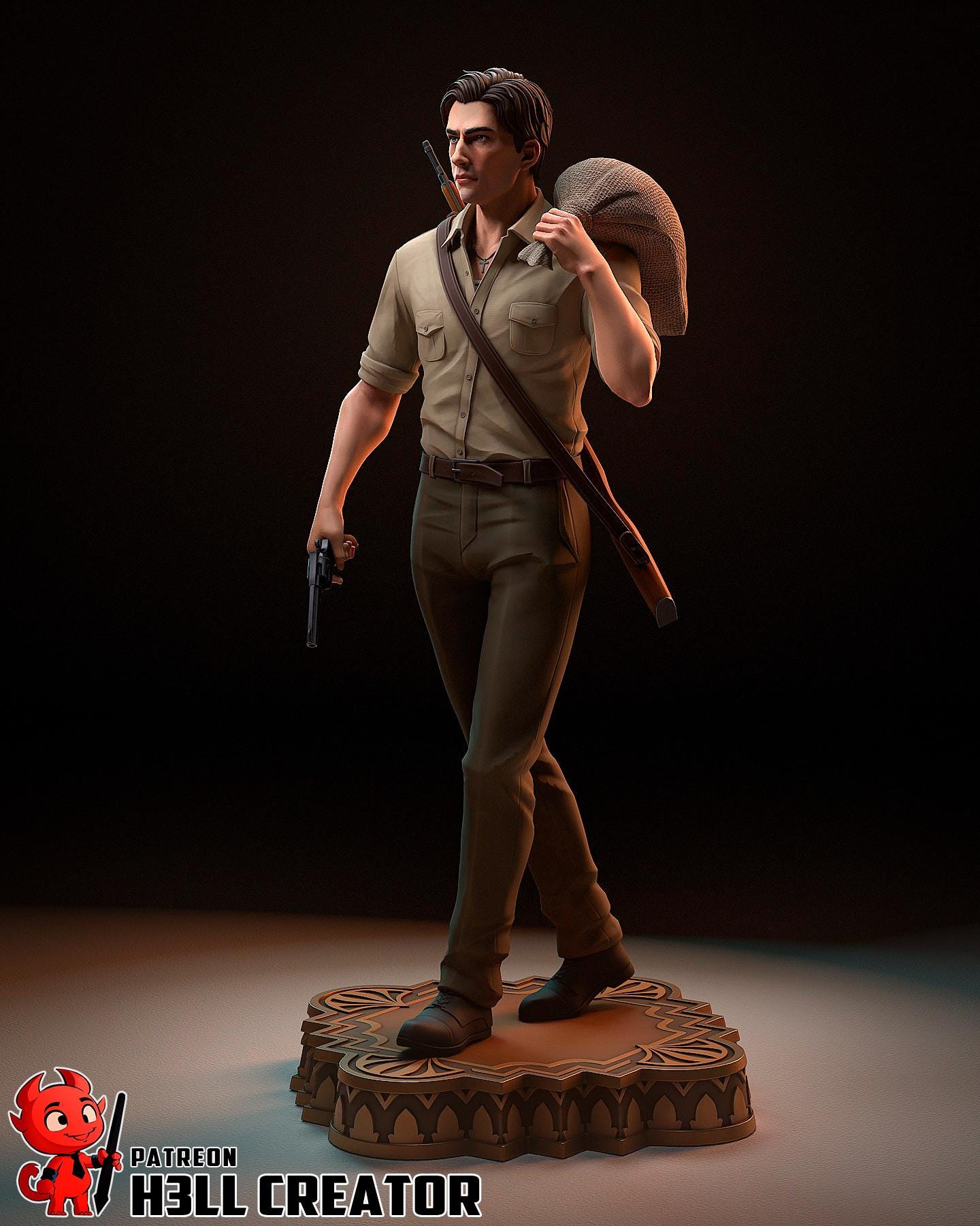 Enzo Favara: Inspired Mafia Statue, Hand-Painted Resin Figure, Gamer Room Decor