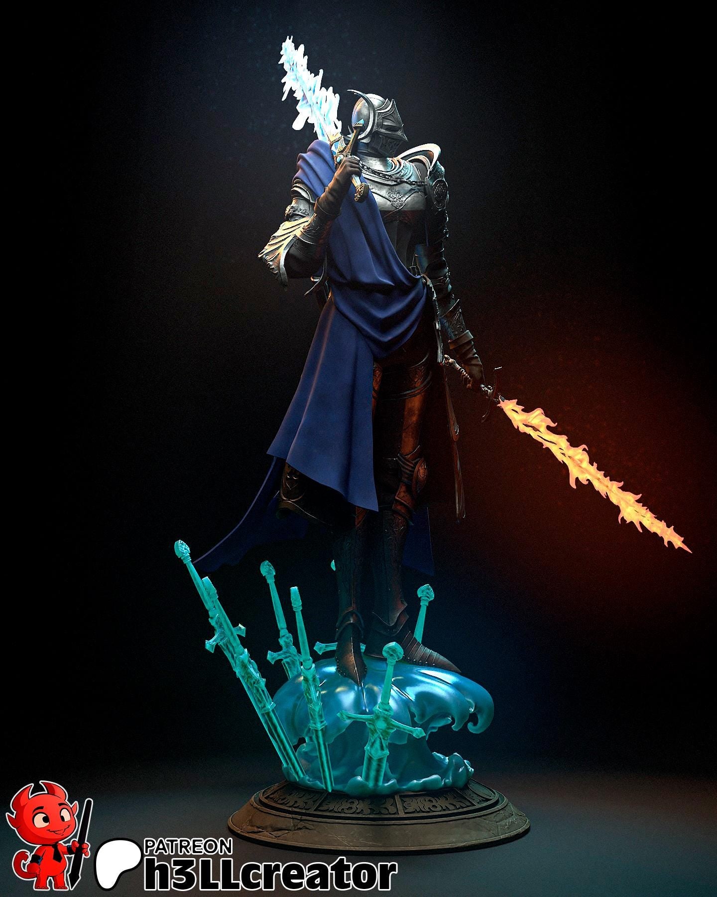 Rellana Statue / Elden Ring Inspired Figure / Painted or Unpainted Collectible / Full Body & Bust Options