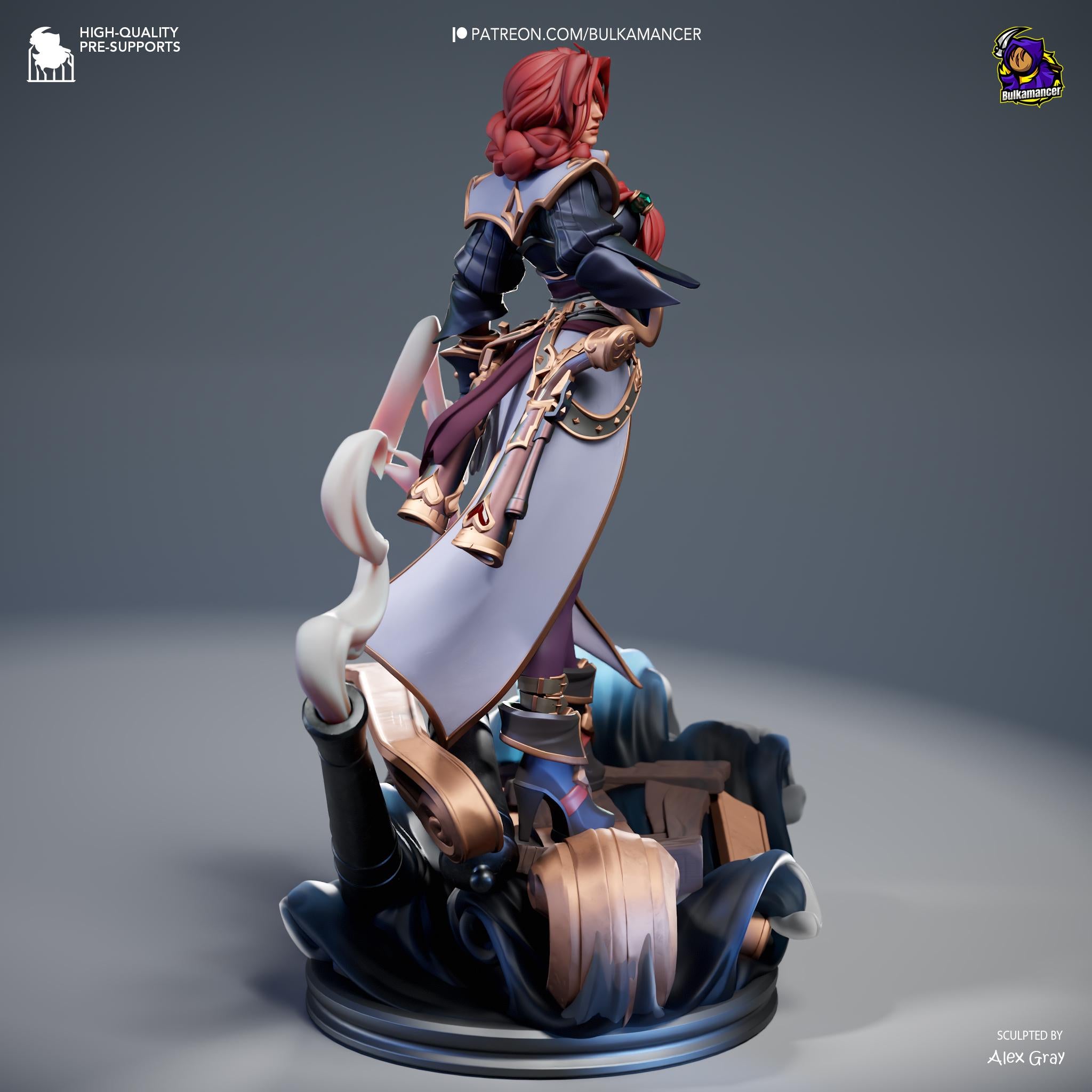Miss Fortune Statue: Hand-Painted LoL Fan Art Figure