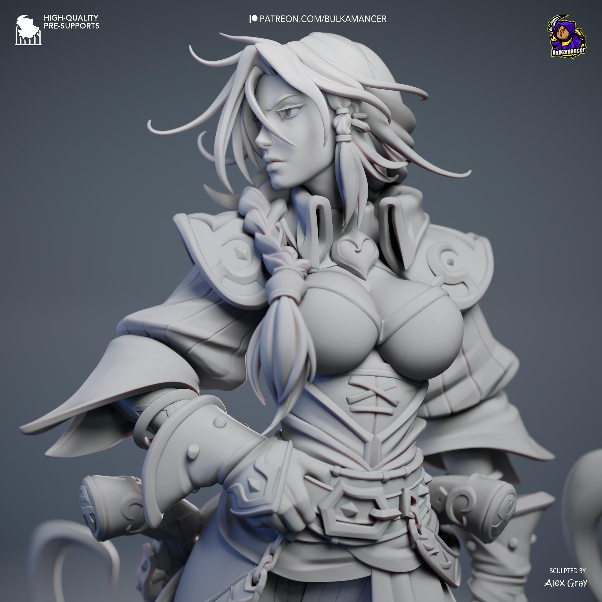 Miss Fortune Statue: Hand-Painted LoL Fan Art Figure