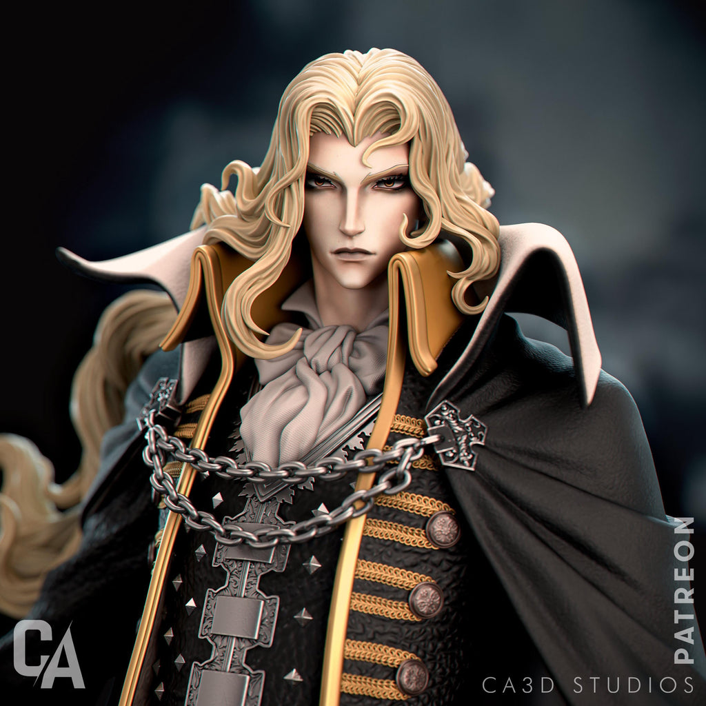 Alucard Fan Art Figure  Castlevan Inspired Anime Resin Statue | 3D Printed Hand Painted Collectible