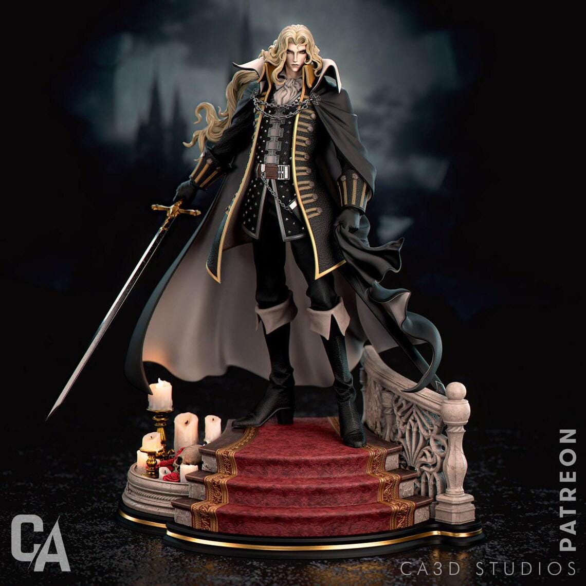 Alucard Fan Art Figure  Castlevan Inspired Anime Resin Statue | 3D Printed Hand Painted Collectible