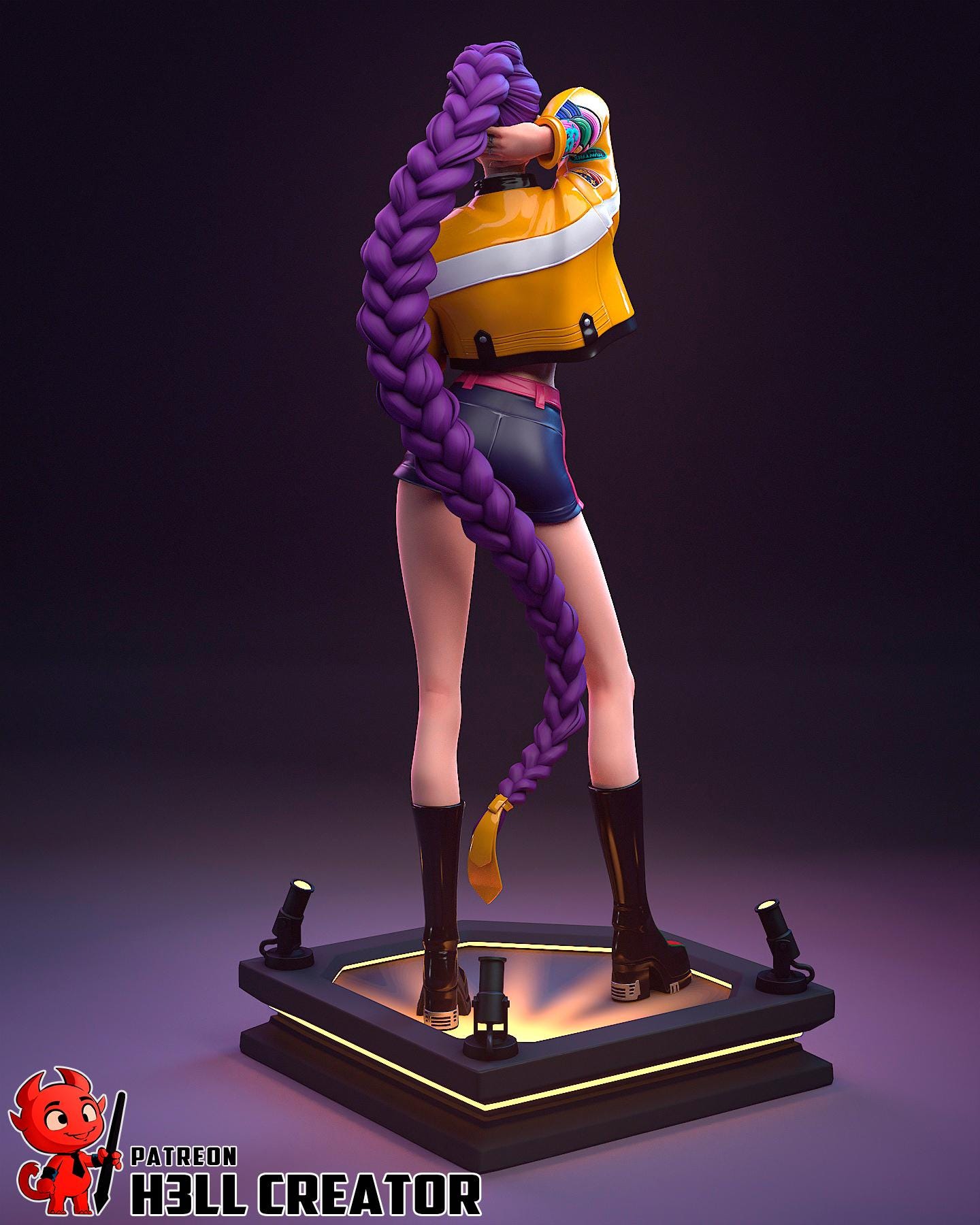 Hand Painted Kpop Idol Resin Statue: Rumi Fan Art Collectible