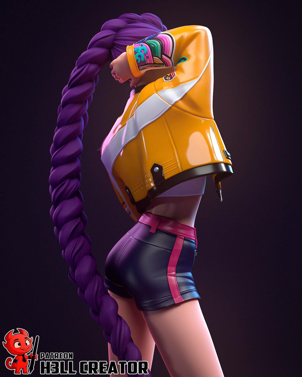 Hand Painted Kpop Idol Resin Statue: Rumi Fan Art Collectible