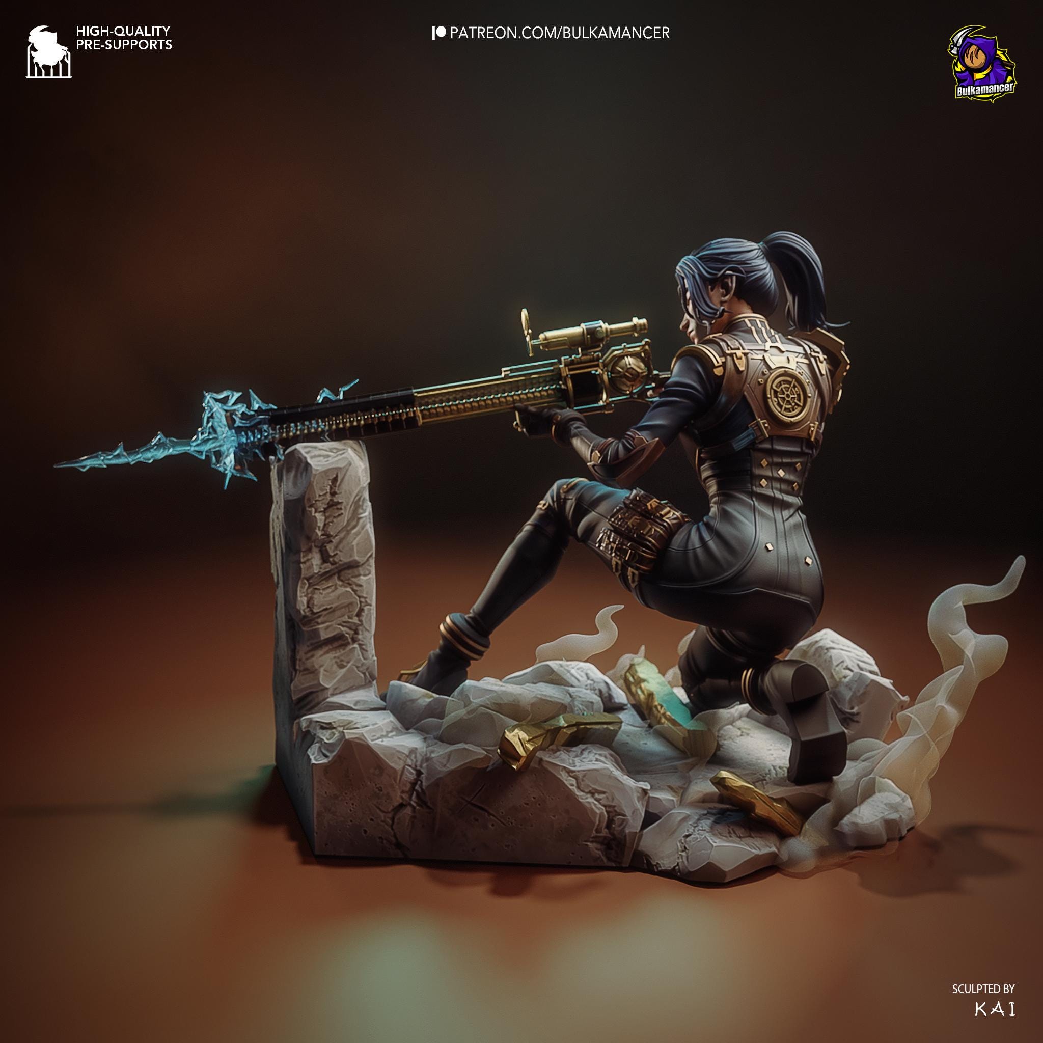 Hand-Painted Caitlyn Kiramman Statue: LoL Collectible Figurine