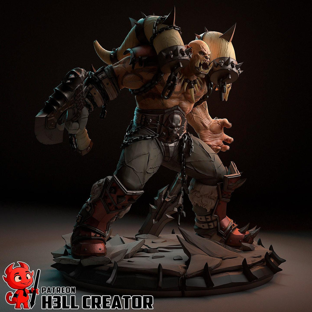 Garrosh Statue / WoW Fan-Made Figure / Painted or Unpainted Collectible Resin Model