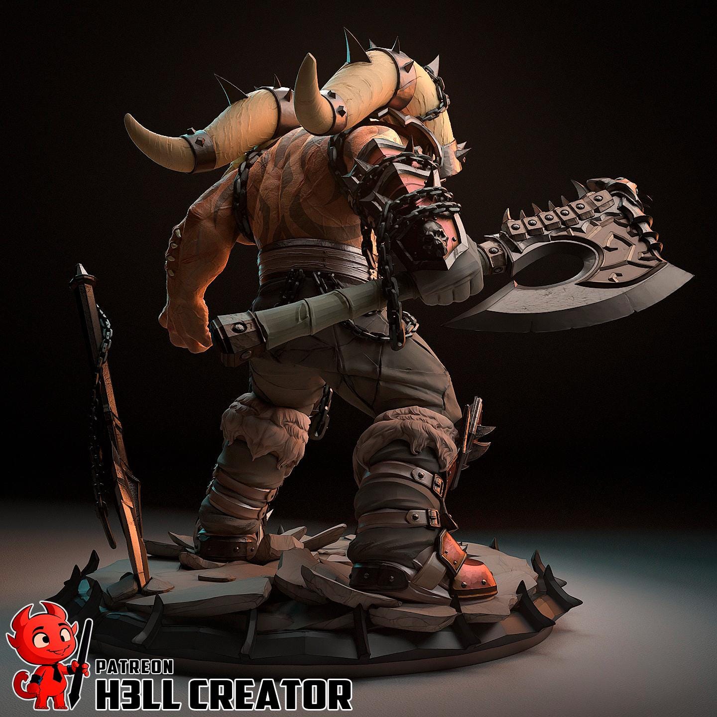 Garrosh Statue / WoW Fan-Made Figure / Painted or Unpainted Collectible Resin Model