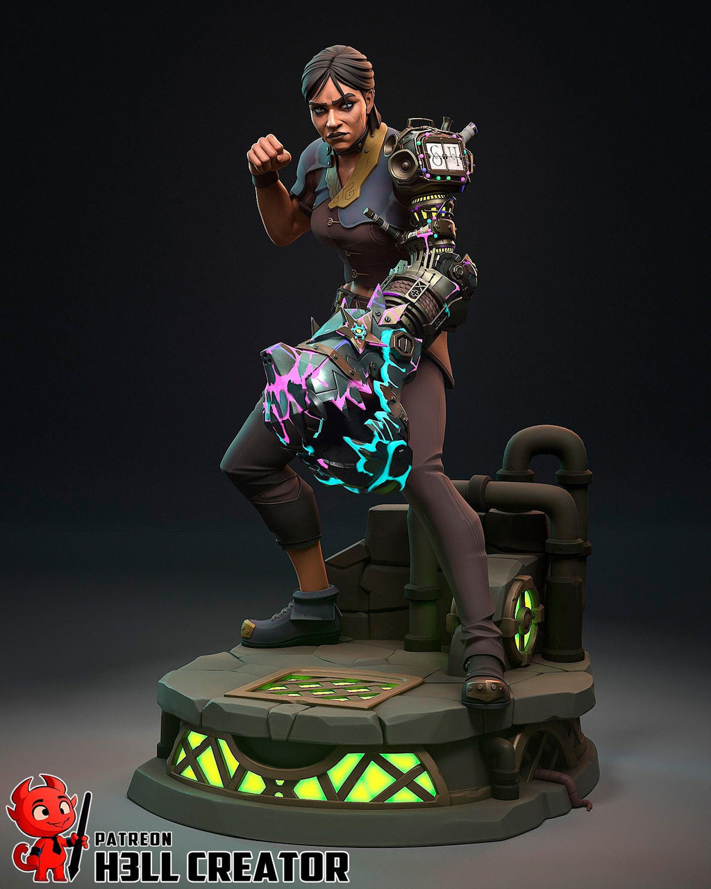 Sevika Fan-Made Statue /LoL Inspired Resin Collectible / Painted or Unpainted Gaming Figure