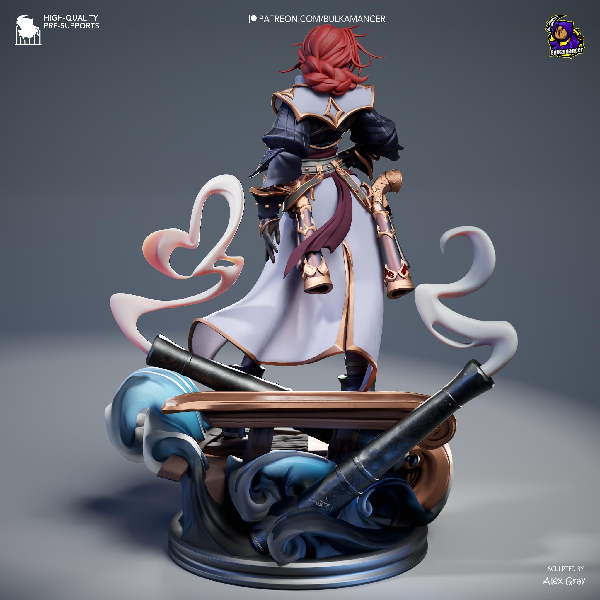 Miss Fortune Statue: Hand-Painted LoL Fan Art Figure