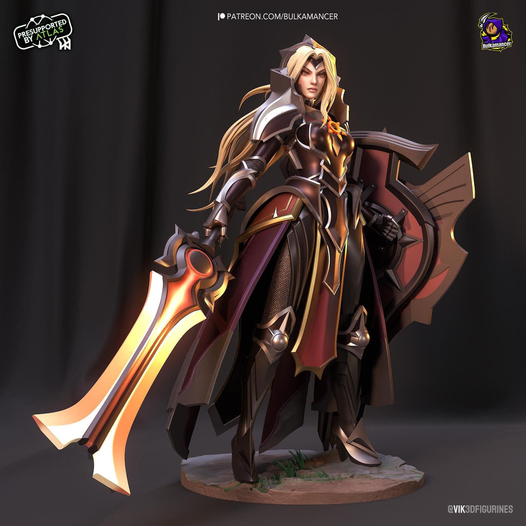Hand-Painted Sun Goddess Leona Statue: League of Legends Fan Art, 1/8 Scale