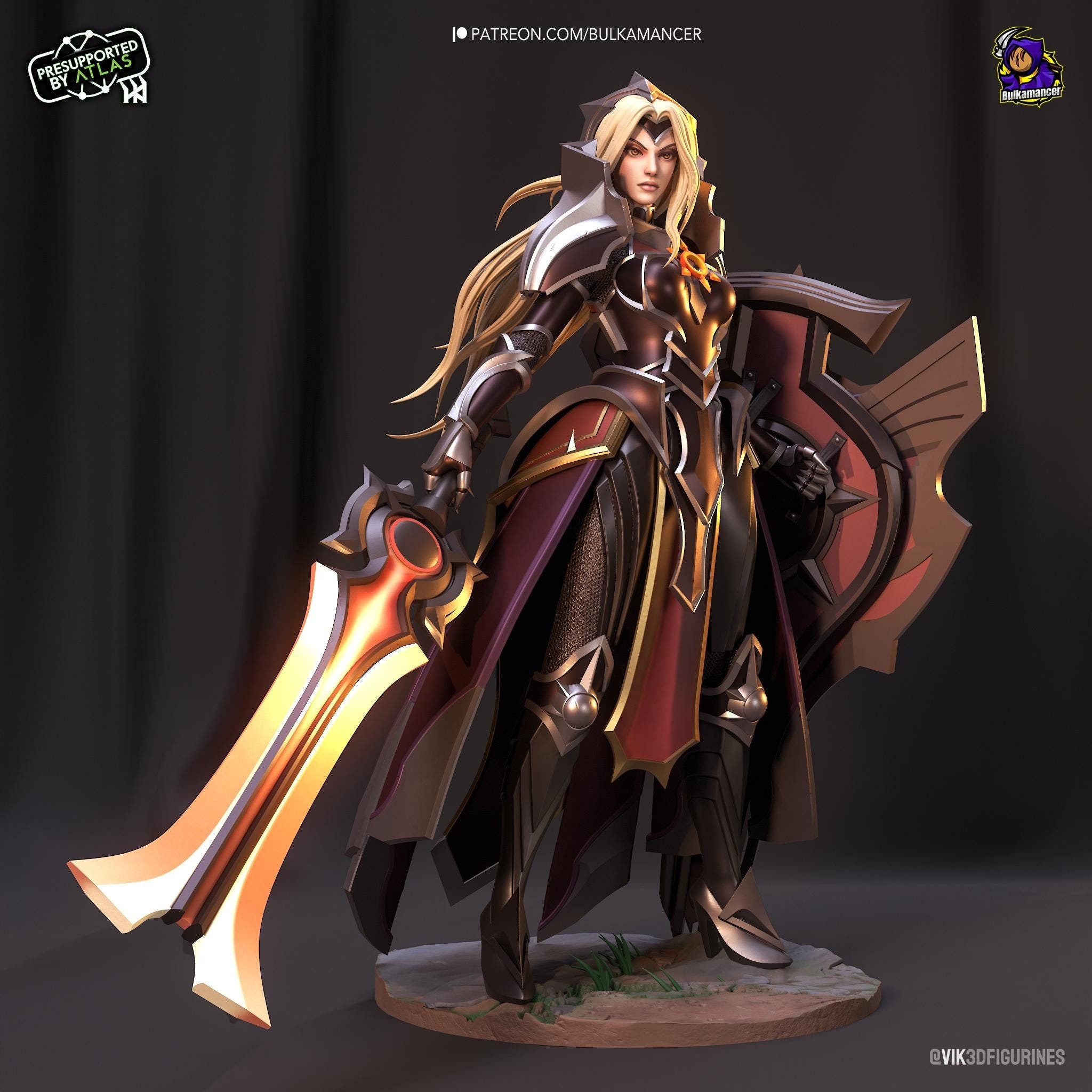 Hand-Painted Sun Goddess Leona Statue: League of Legends Fan Art, 1/8 Scale