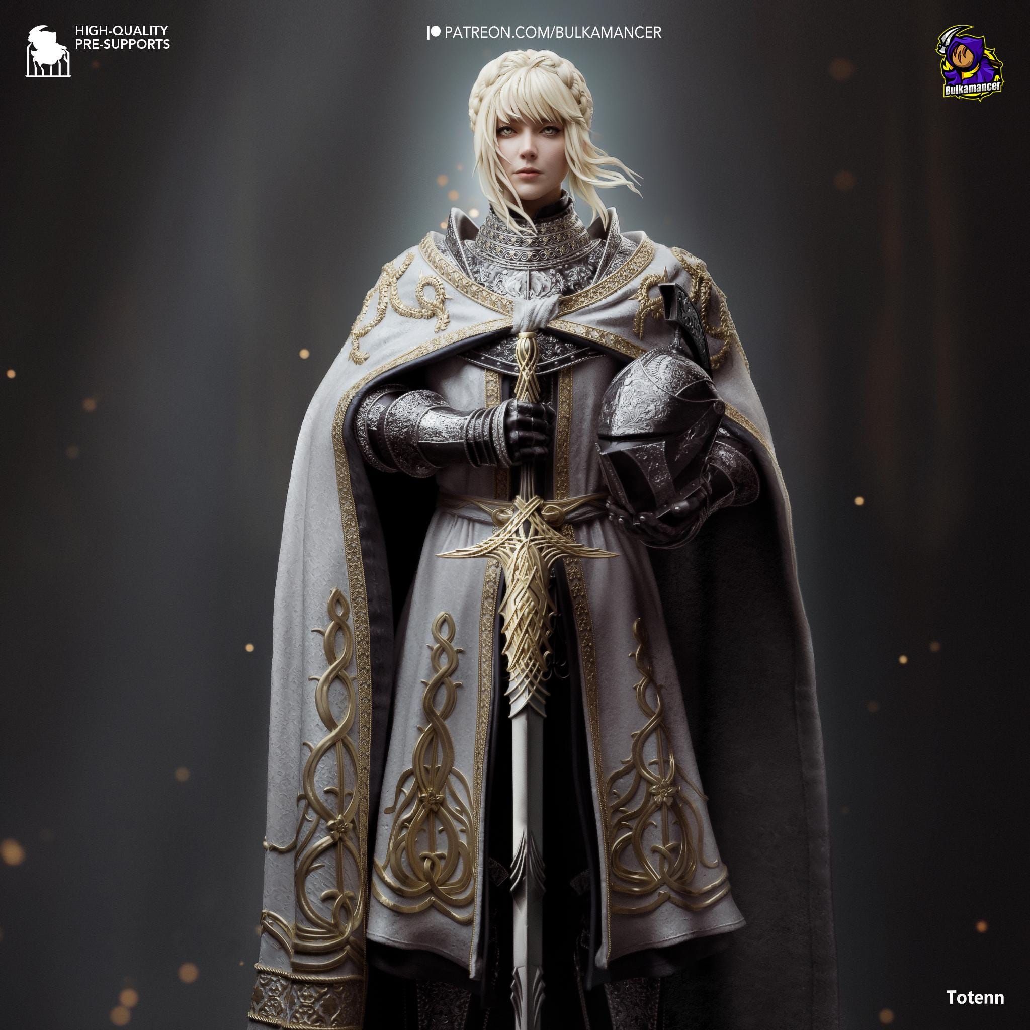 Needle Knight Leda Statue: Hand-Painted Elden Ring Resin Collectible - 1/4 Scale