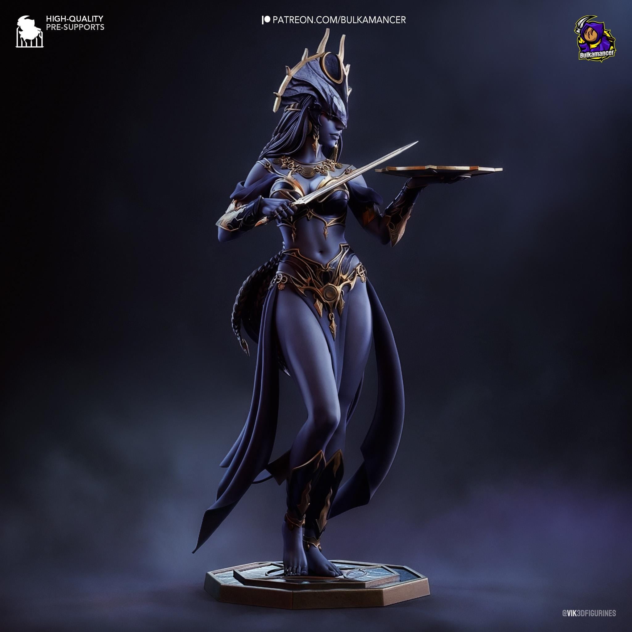 Shar Statue: Inspired of Baldur's Gate 3, Mistress of Loss Resin Figure