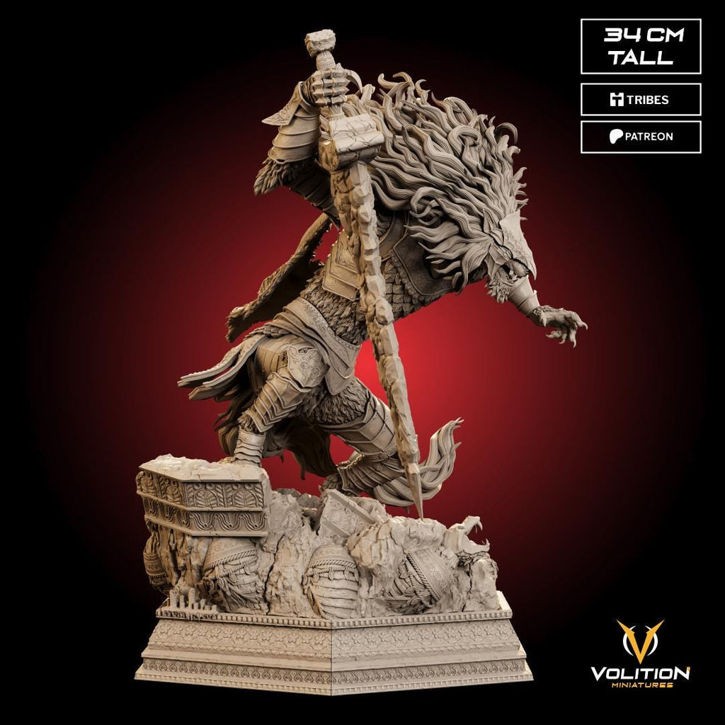 Maliketh Black Blade Statue: Hand-Painted Elden Ring Resin Figure