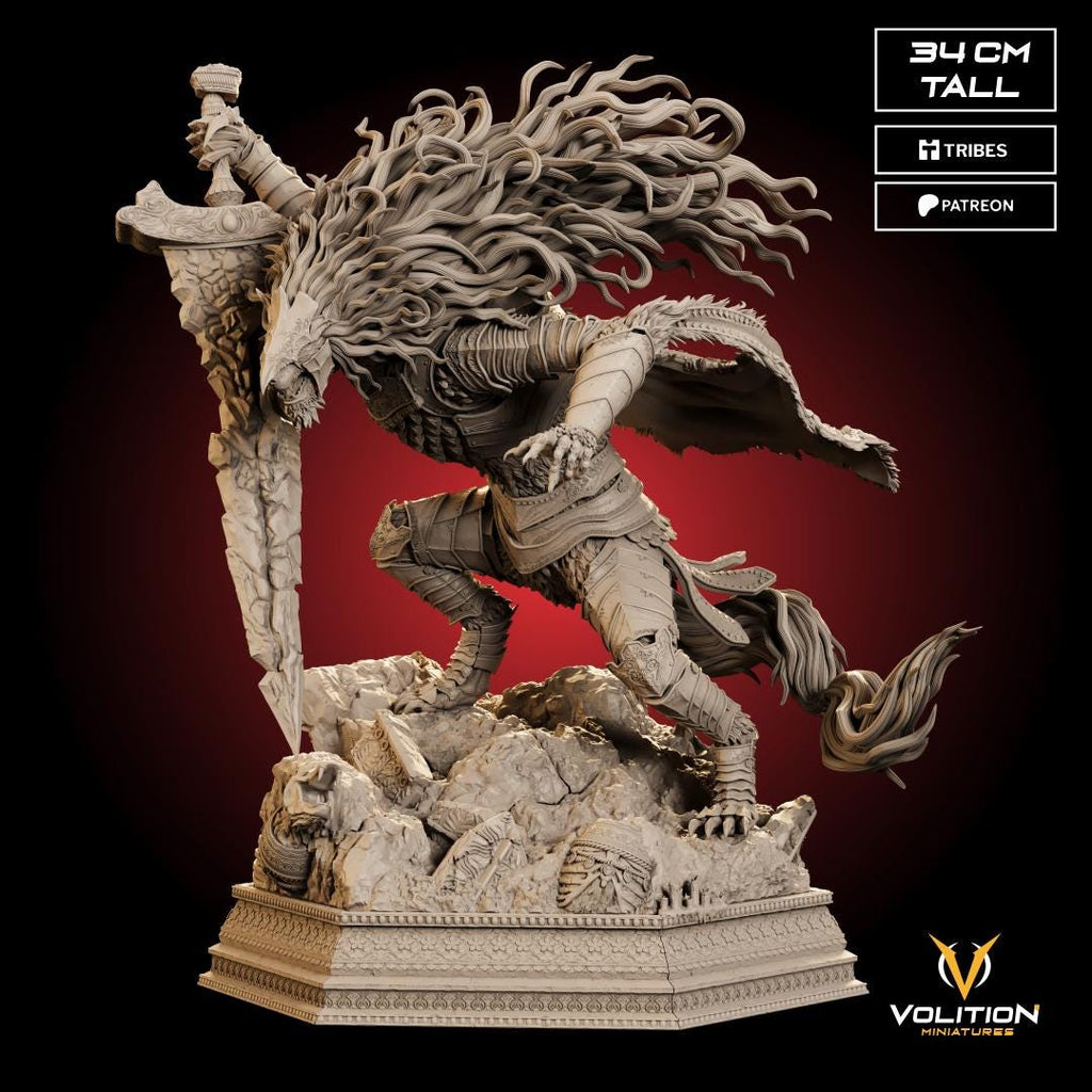 Maliketh Black Blade Statue: Hand-Painted Elden Ring Resin Figure