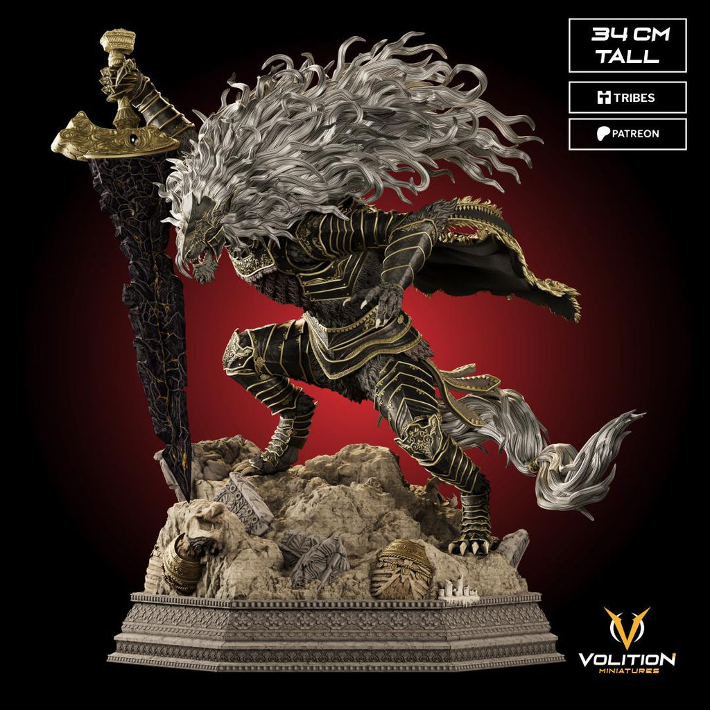 Maliketh Black Blade Statue: Hand-Painted Elden Ring Resin Figure