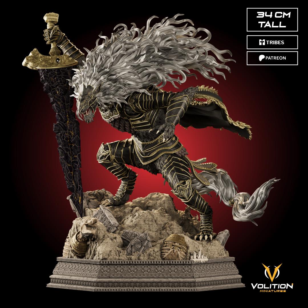 Maliketh Black Blade Statue: Hand-Painted Elden Ring Resin Figure