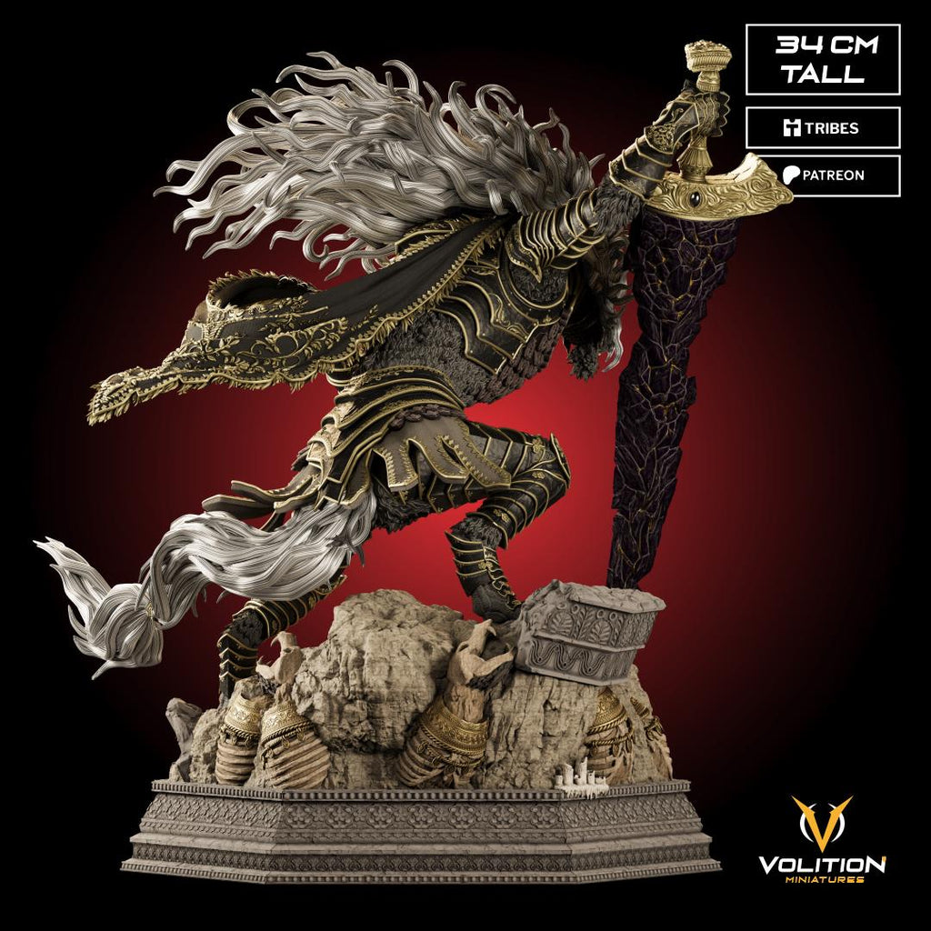 Maliketh Black Blade Statue: Hand-Painted Elden Ring Resin Figure